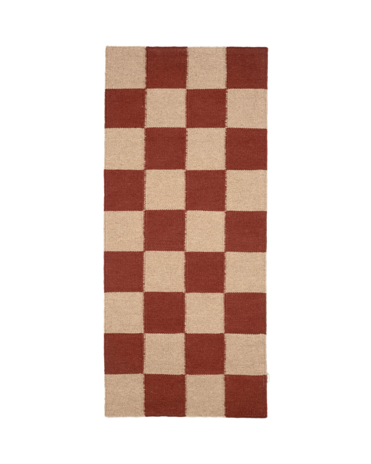 Square Rug Terracotta/Natural