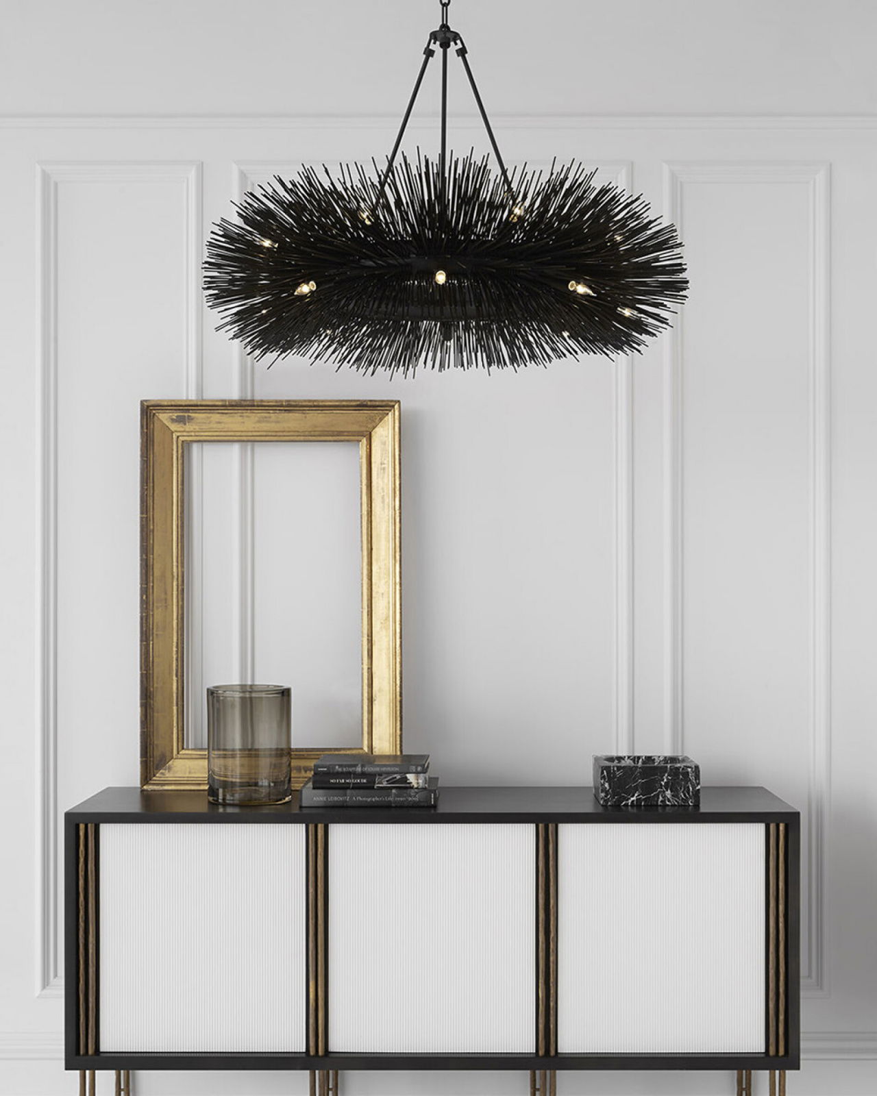 Strada Ring Chandelier Black