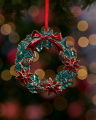 Estelle Christmas Wreath Ornament Green