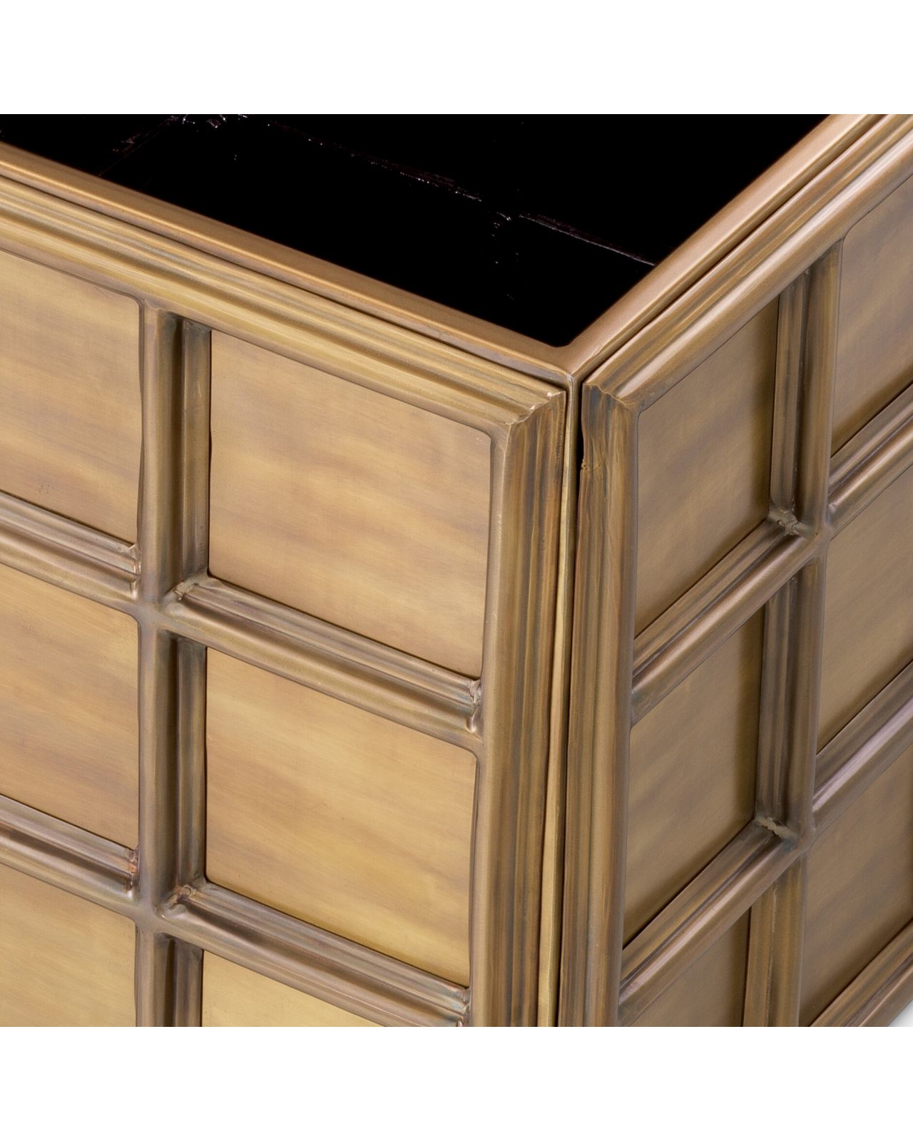 Grid Planter Vintage Brass