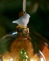 Adrielle Bauble Gold/White 10cm