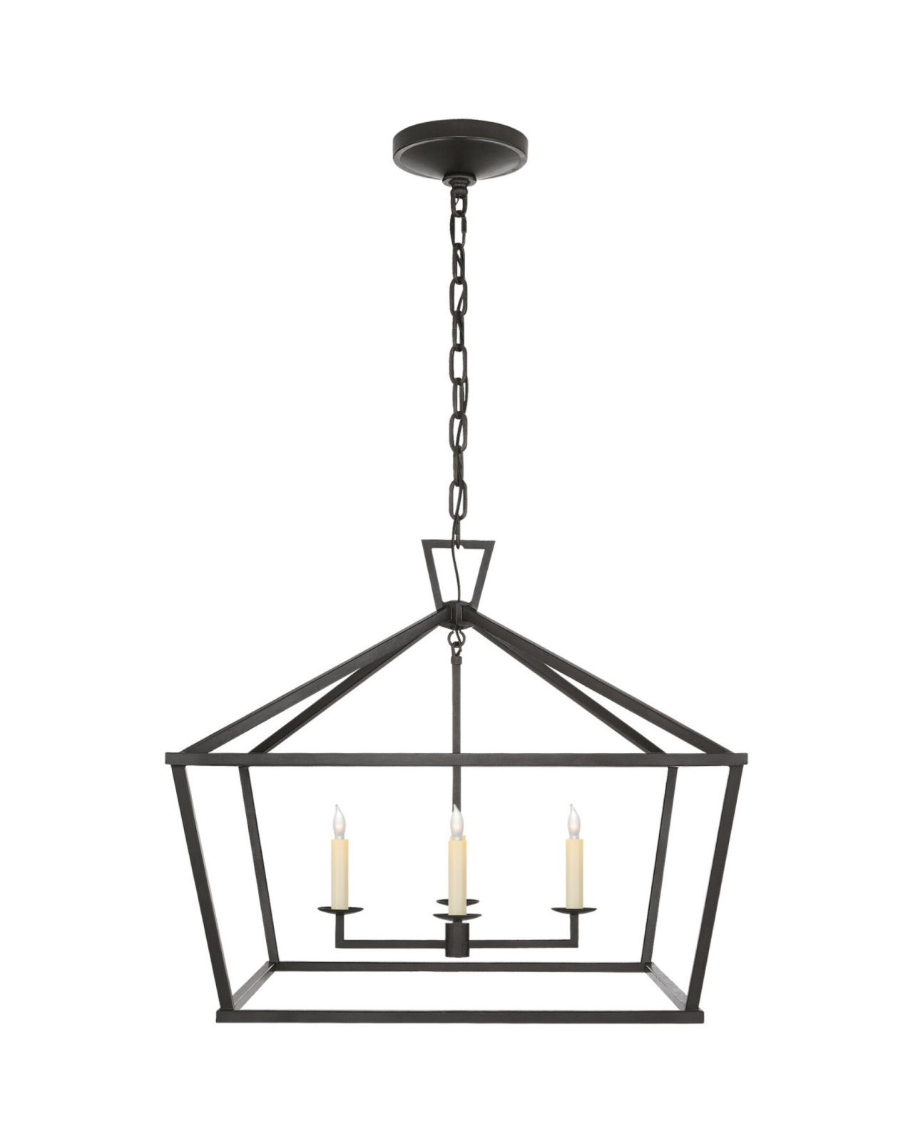 Darlana Wide Lantern Aged Iron Medium