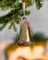 Isoble Glass Bell Ornament Gold