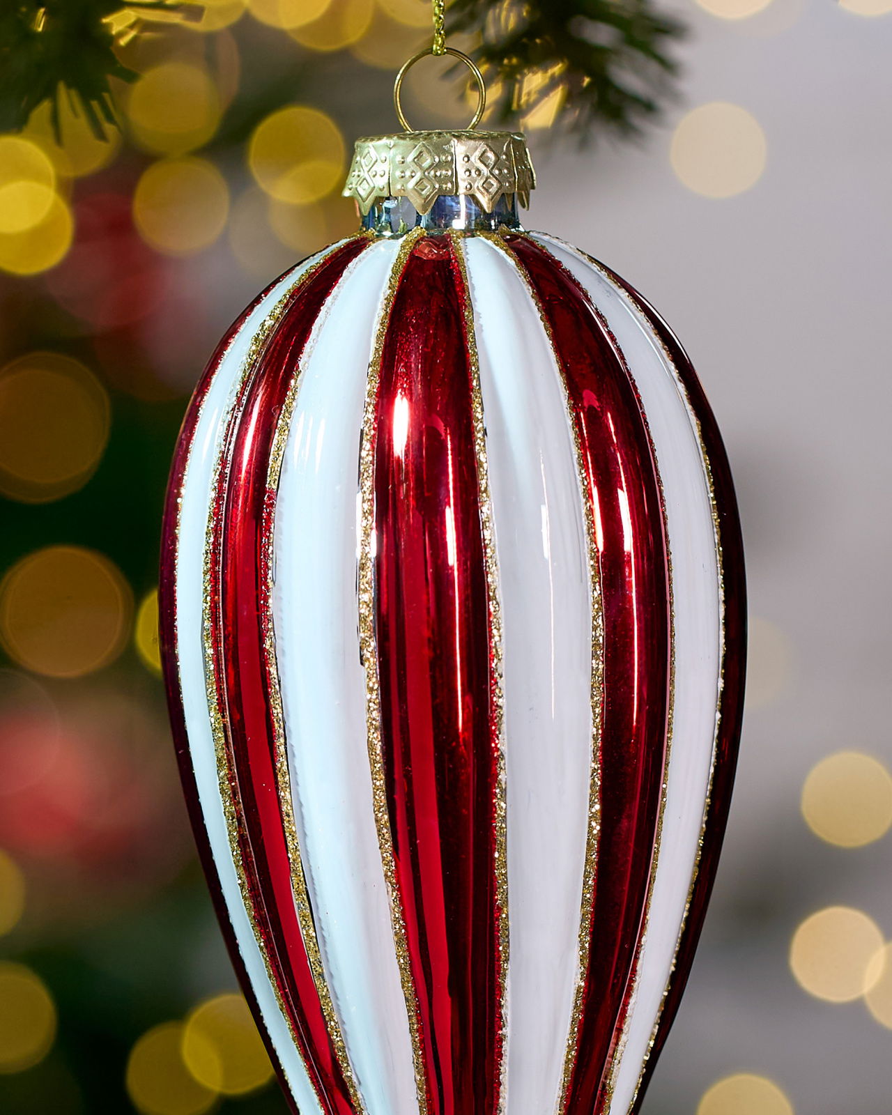 Luca julekule rød/hvit