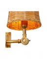 Wentworth Wall Lamp Brass/Rattan