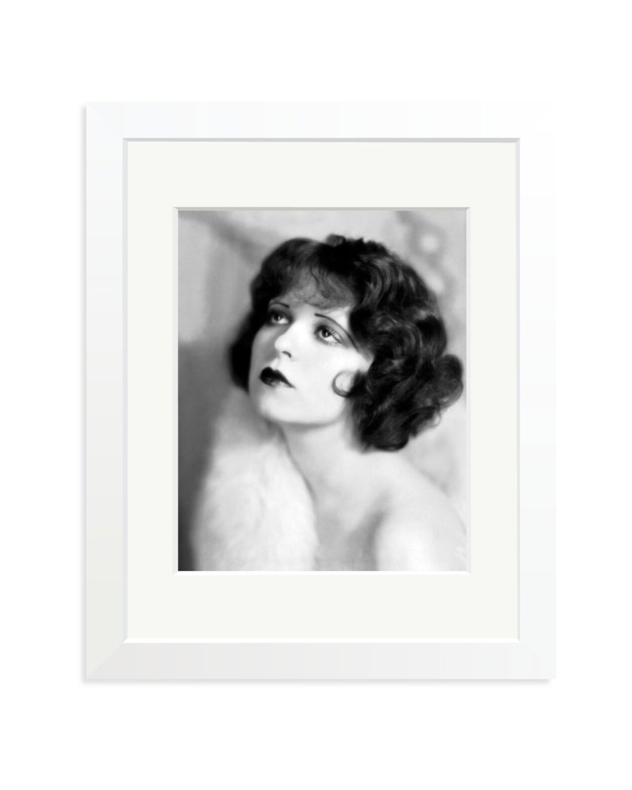 Clara Bow Portrait White / Small