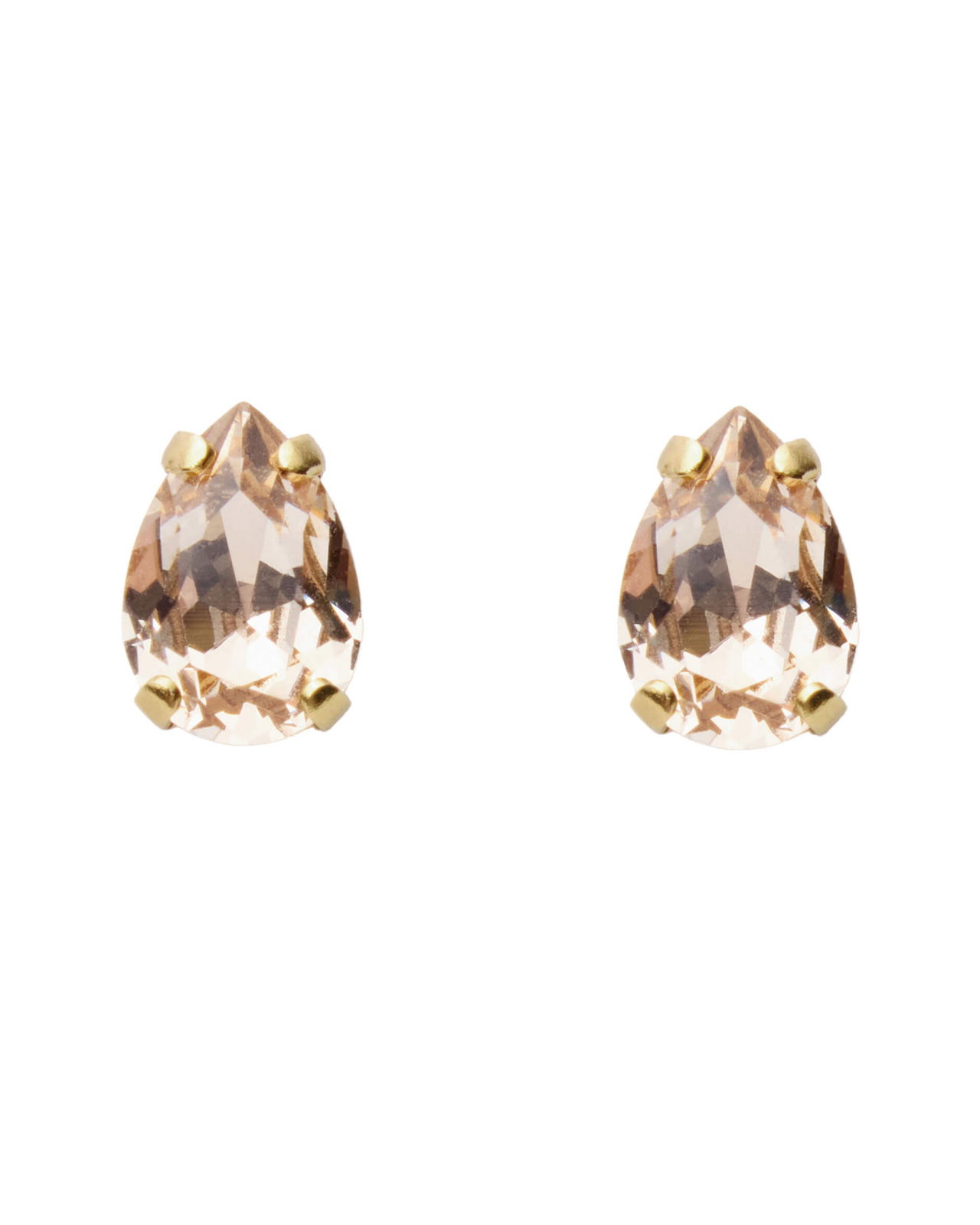 Petite Drop Stud Earrings Light Silk