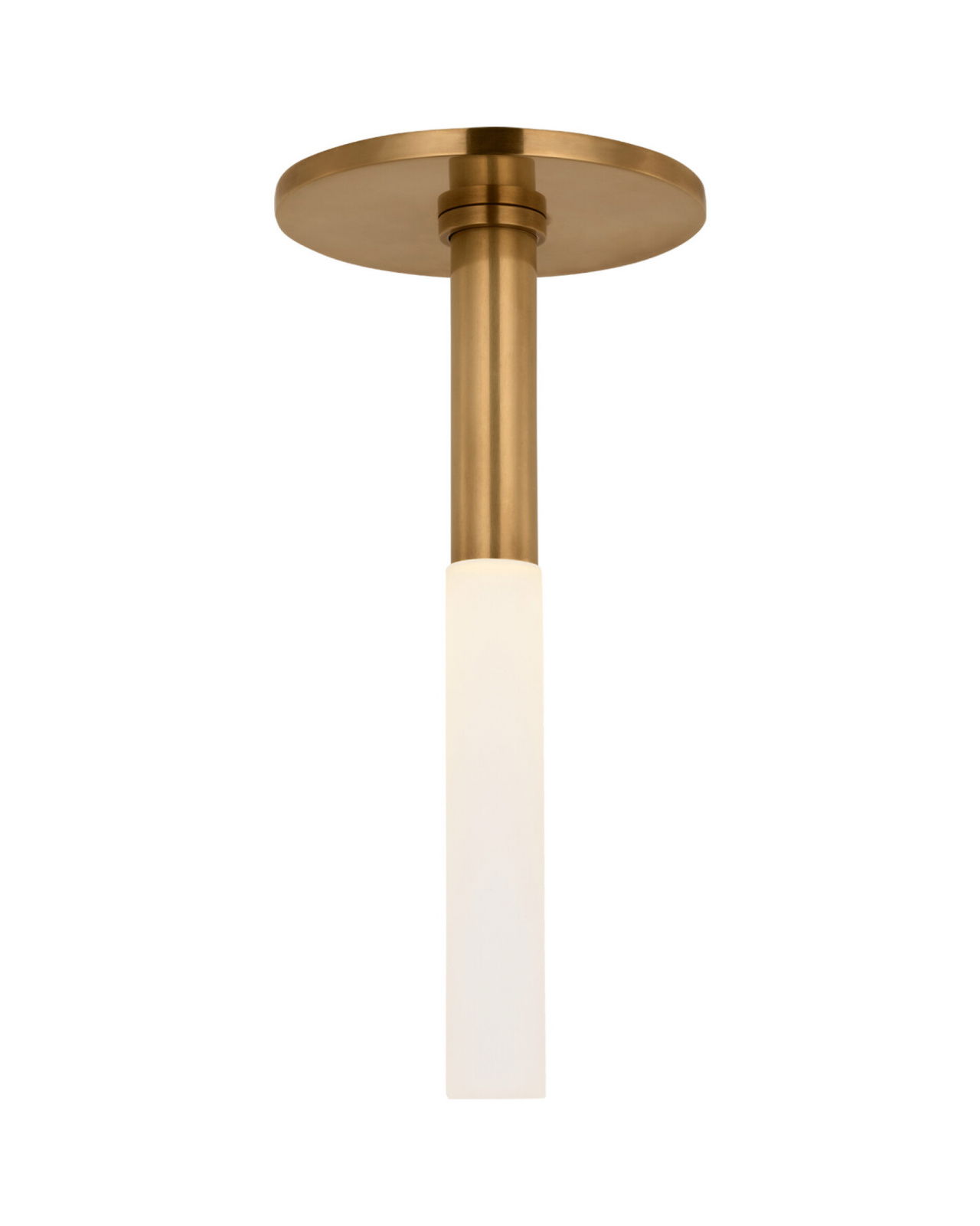 Rousseau Monopoint Flush Mount Antique-Burnished Brass
