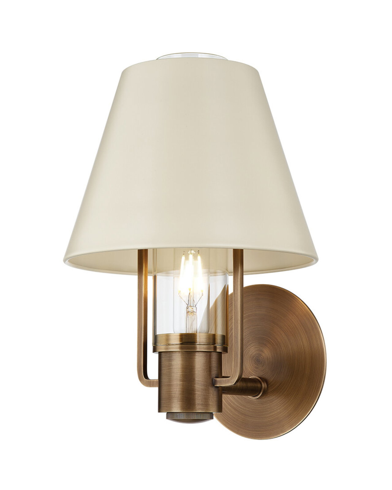 Kindle vegglampe messing