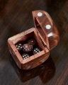 Dice game brown/brass