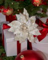 Poinsettia Decorative Branch White