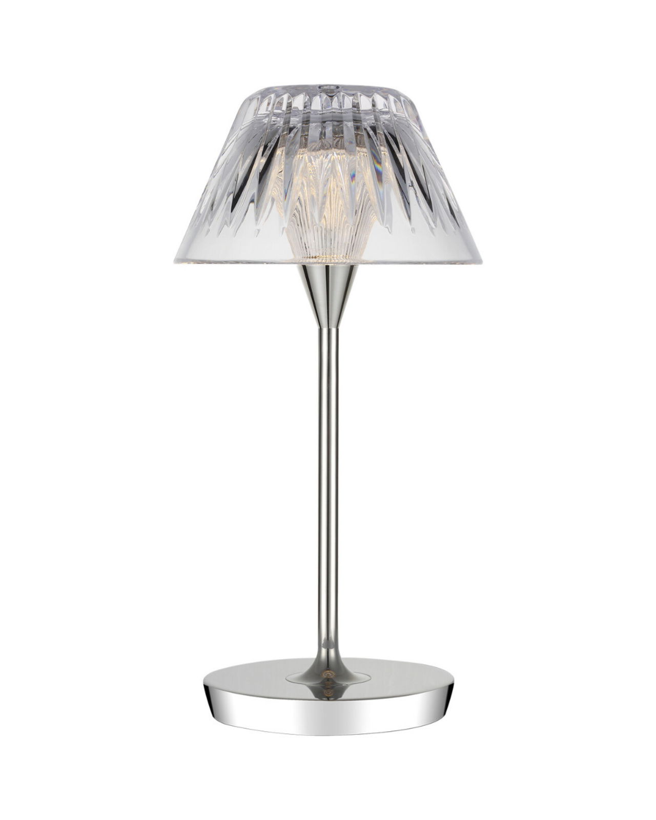 Blaze 12" Rechargeable Table Lamp Polished Nickel
