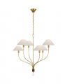 Griffin Staggered Tail Chandelier Antique Brass L