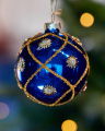 Millie kerstbal blauw