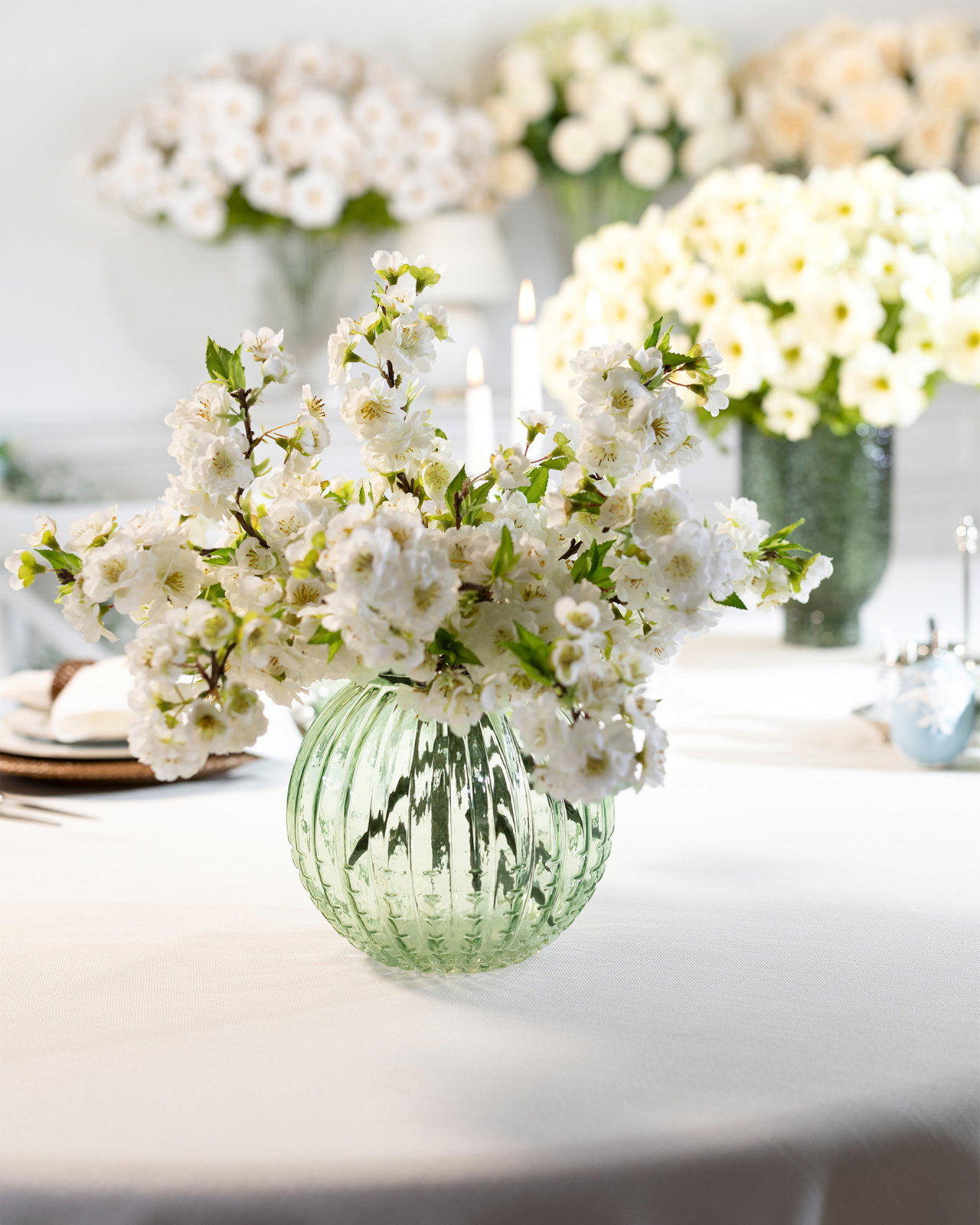 Willow glasvas grön