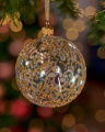 Lux Delia Weihnachtskugel gold 8cm