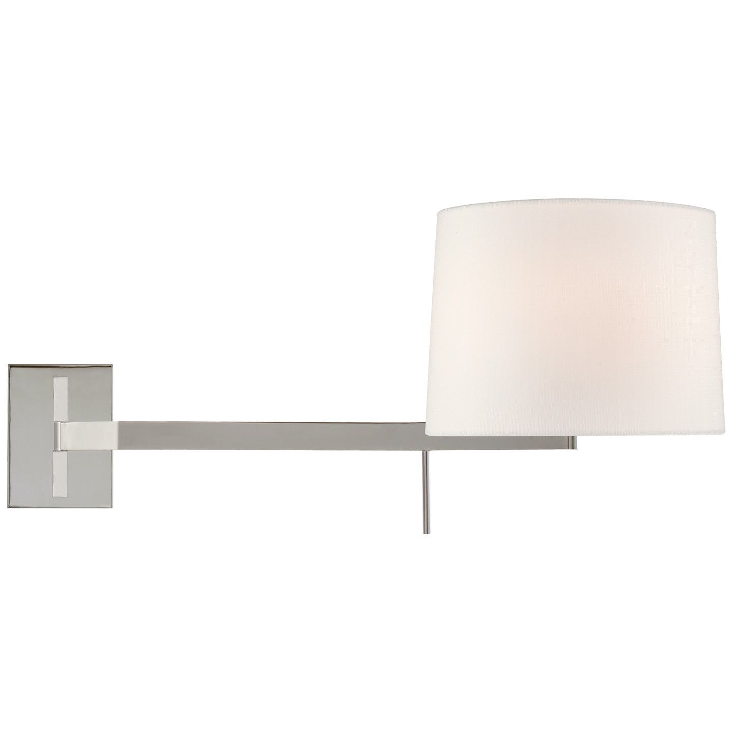 Sweep Medium Left Articulating Sconce Polished Nickel