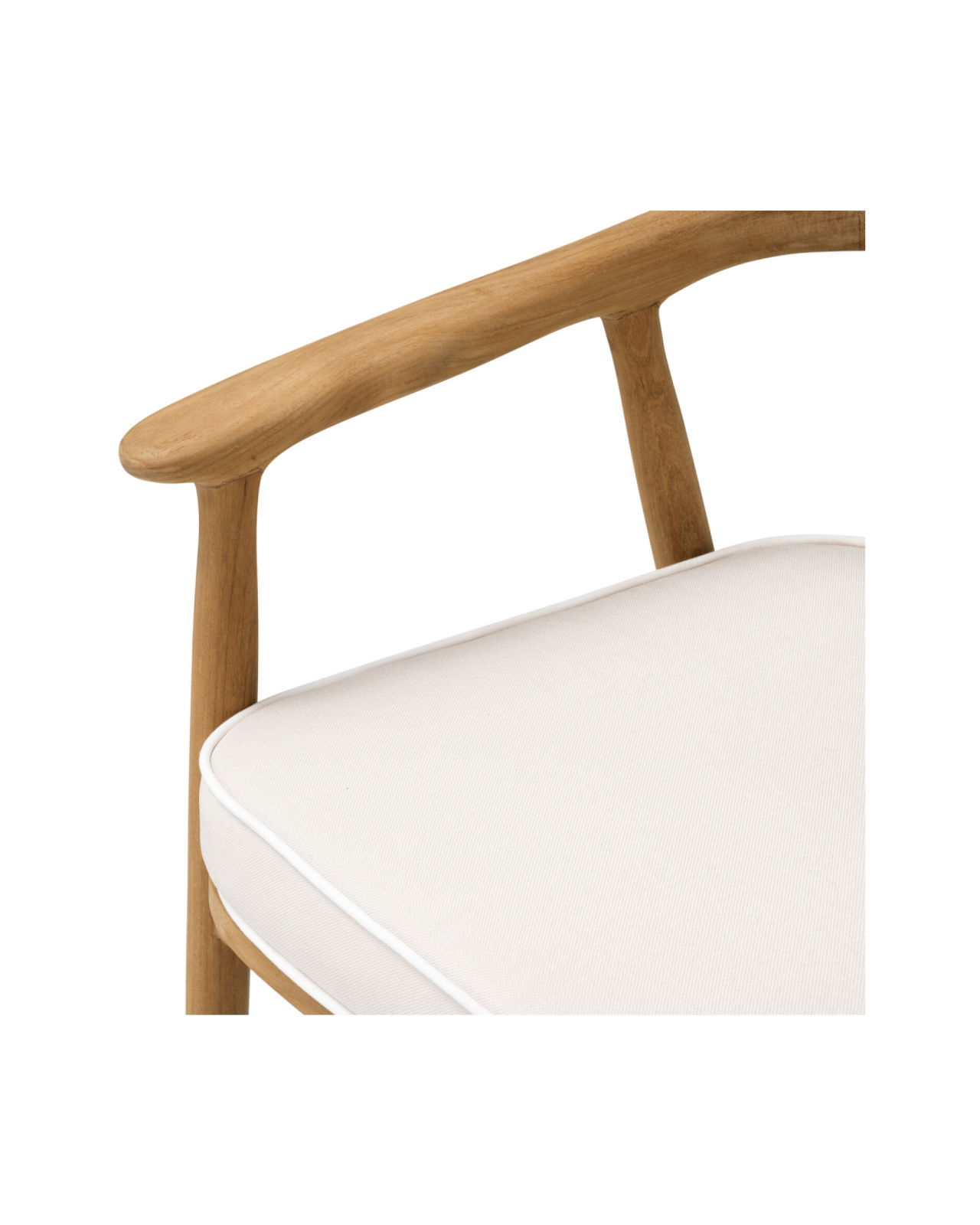 Beale matstol teak flores off-white