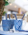 Capri Azzurra Mugs Blue/White 6-pack