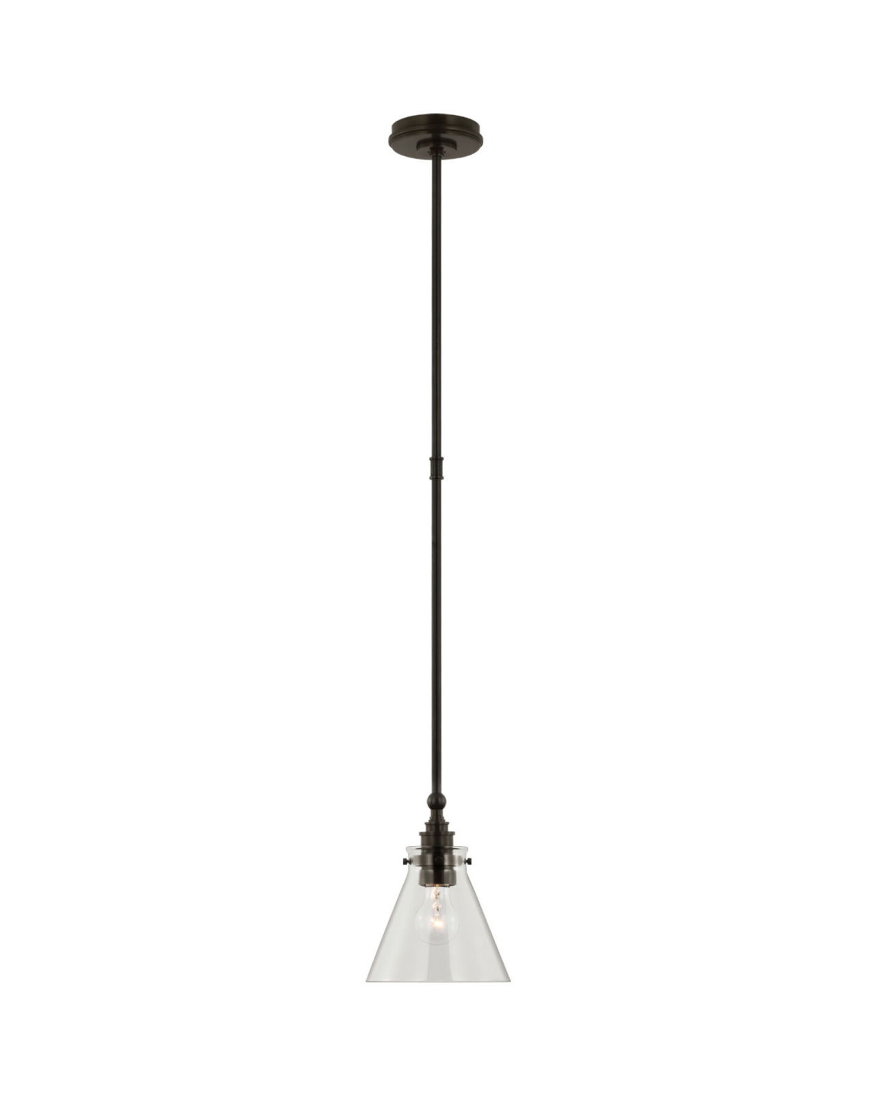 Parkington 9" Pendant Bronze/Clear Glass