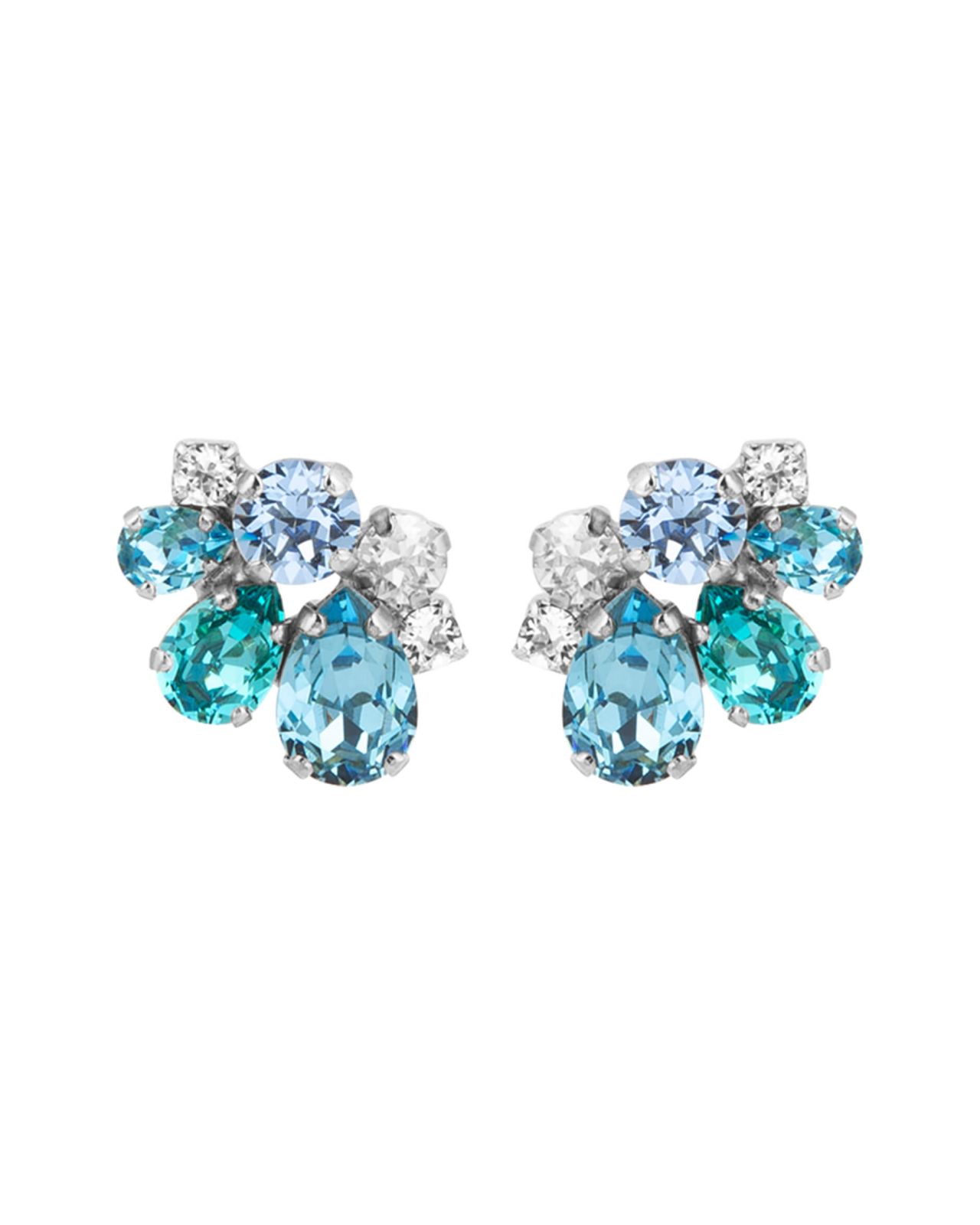 Katie earrings sea breeze combo rhodium