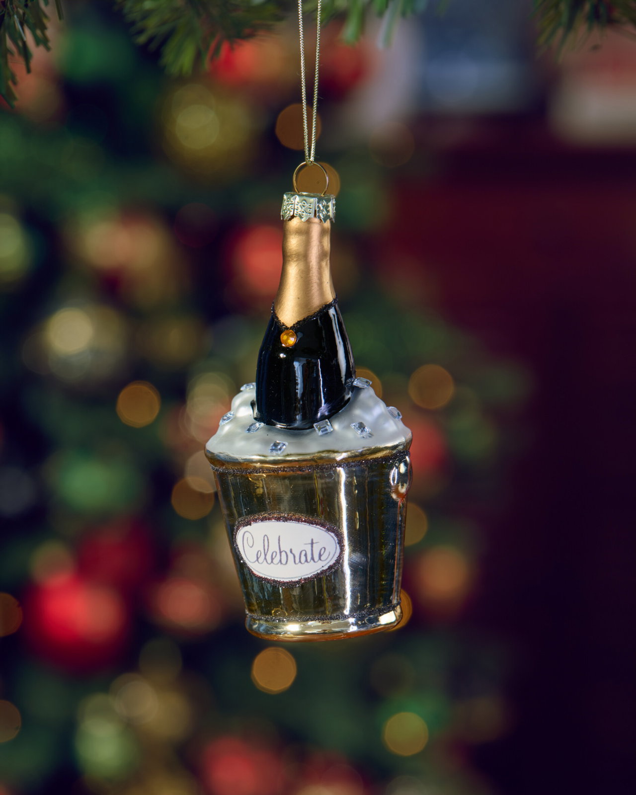 Cramant champagneflaska juldekoration 4-pack