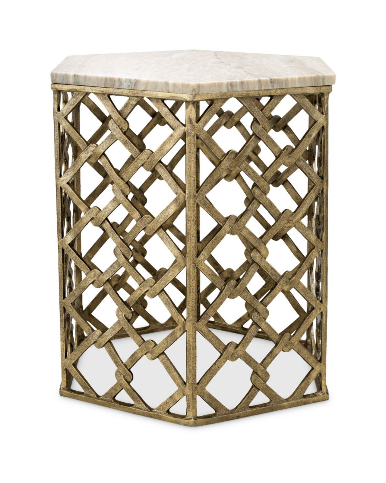 Stratham bijzettafel antiek messing