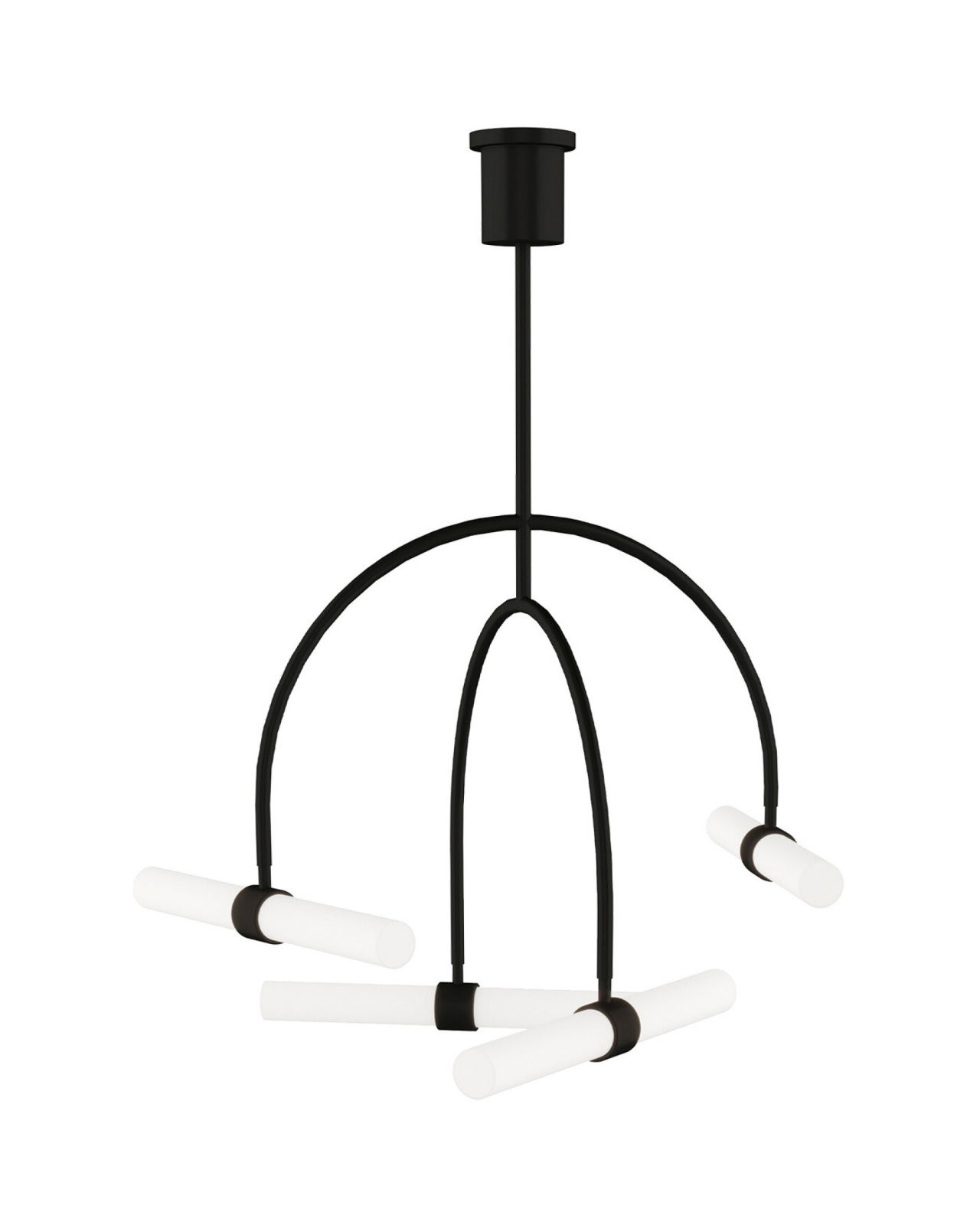 Calumn 4-Light Chandelier Nightshade Black