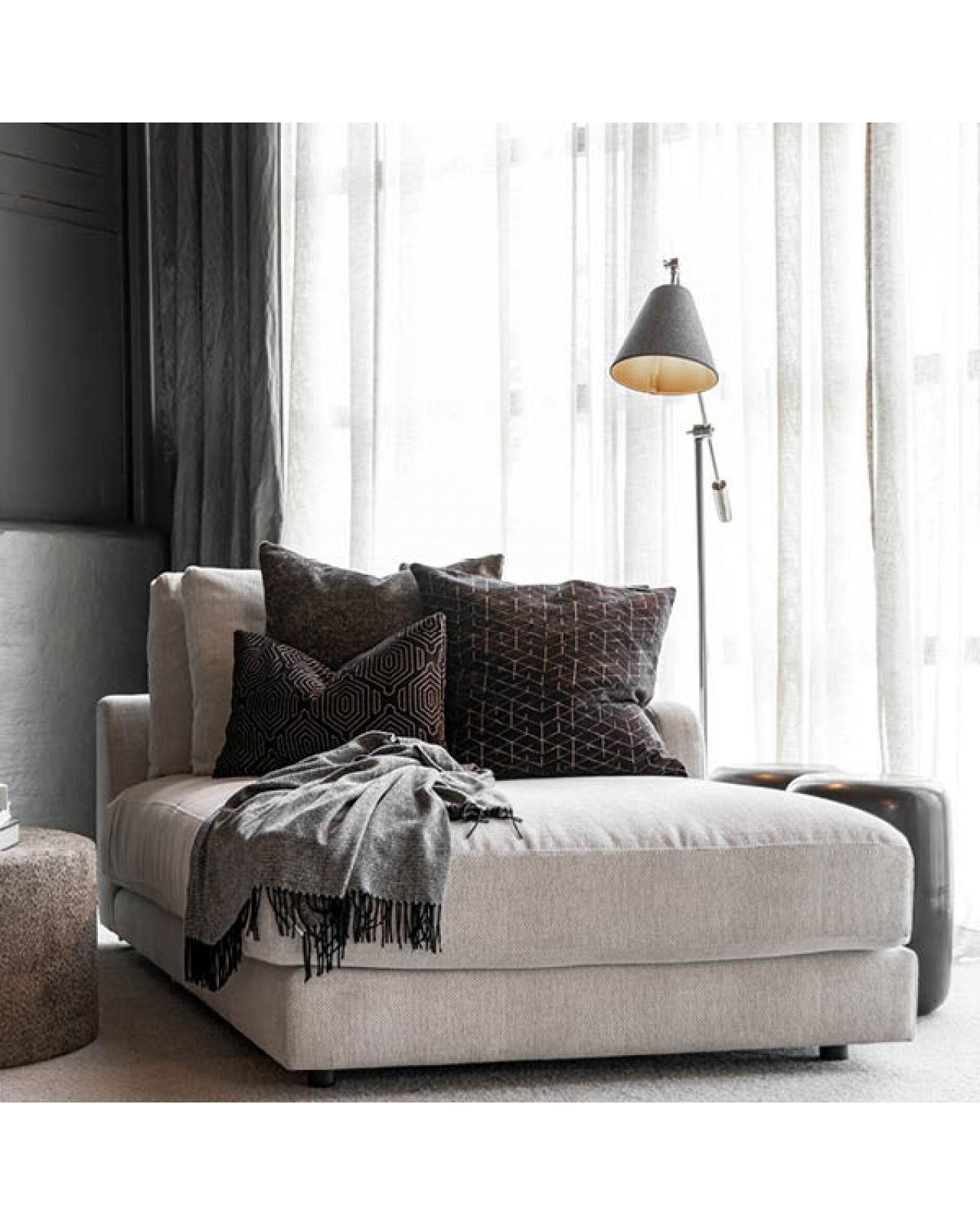 Reno schäslong rave natural höger