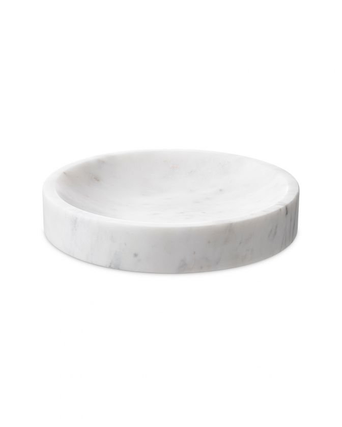 Mocha bowl white marble