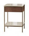 Erin SIde Table Table Brass Walnut Beige