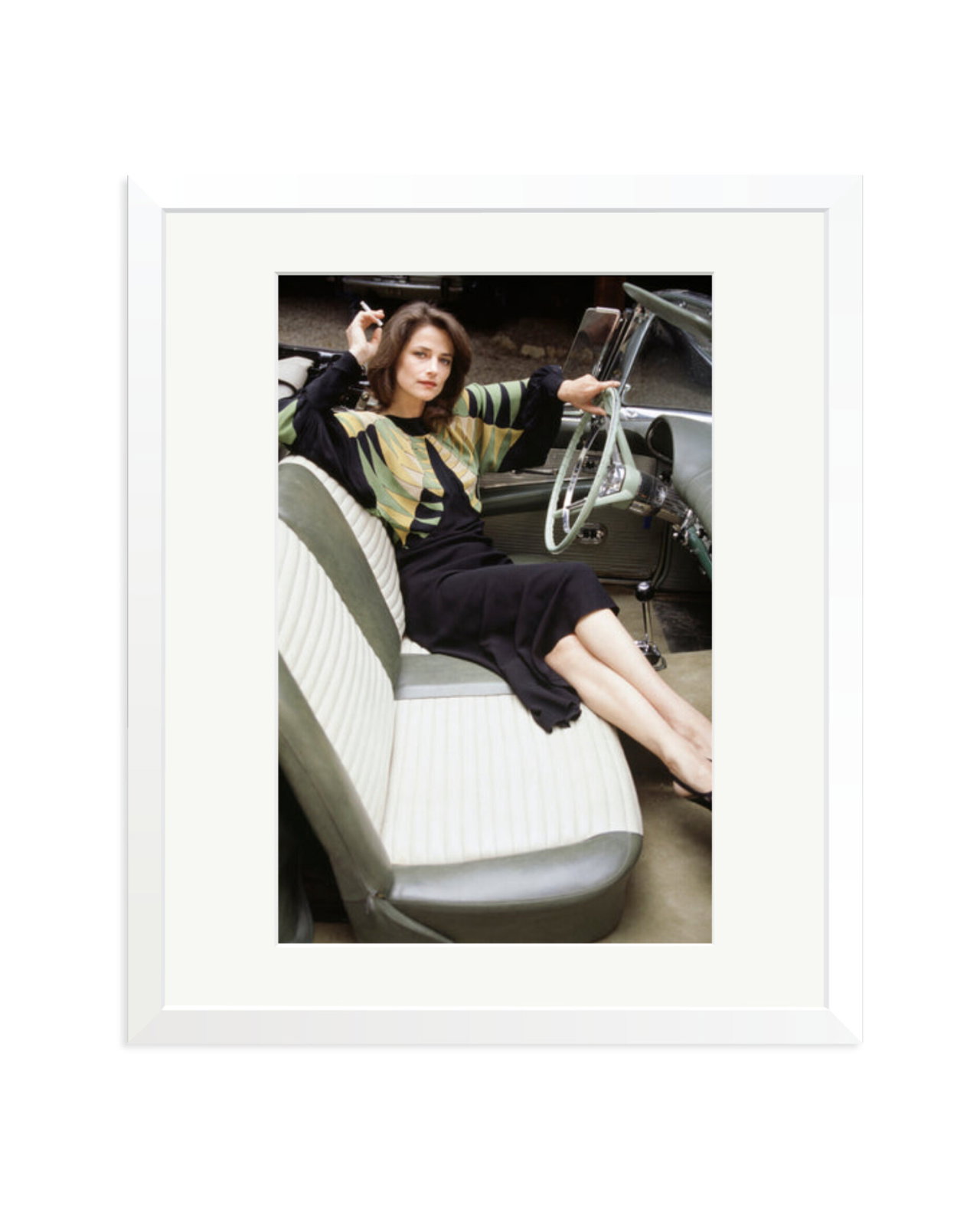 Charlotte Rampling in her Cadillac White / Large