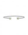 Mini Twisted armband chrysolite rhodium
