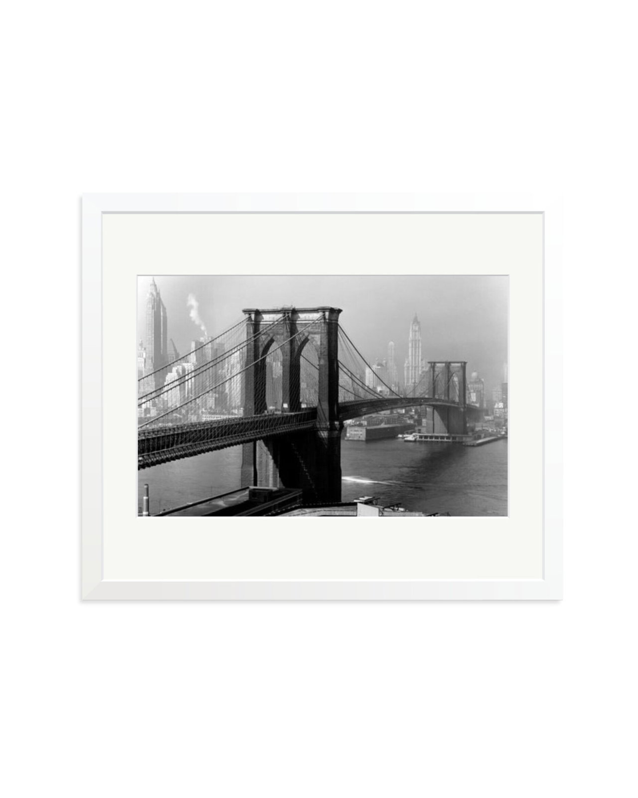 Brooklyn Bridge by Day White / Large