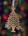 Frost kerstboomdecoratie goud