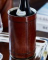 Kensington wine cooler leather