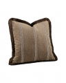Serena kissenbezug Fransen stripe chestnut