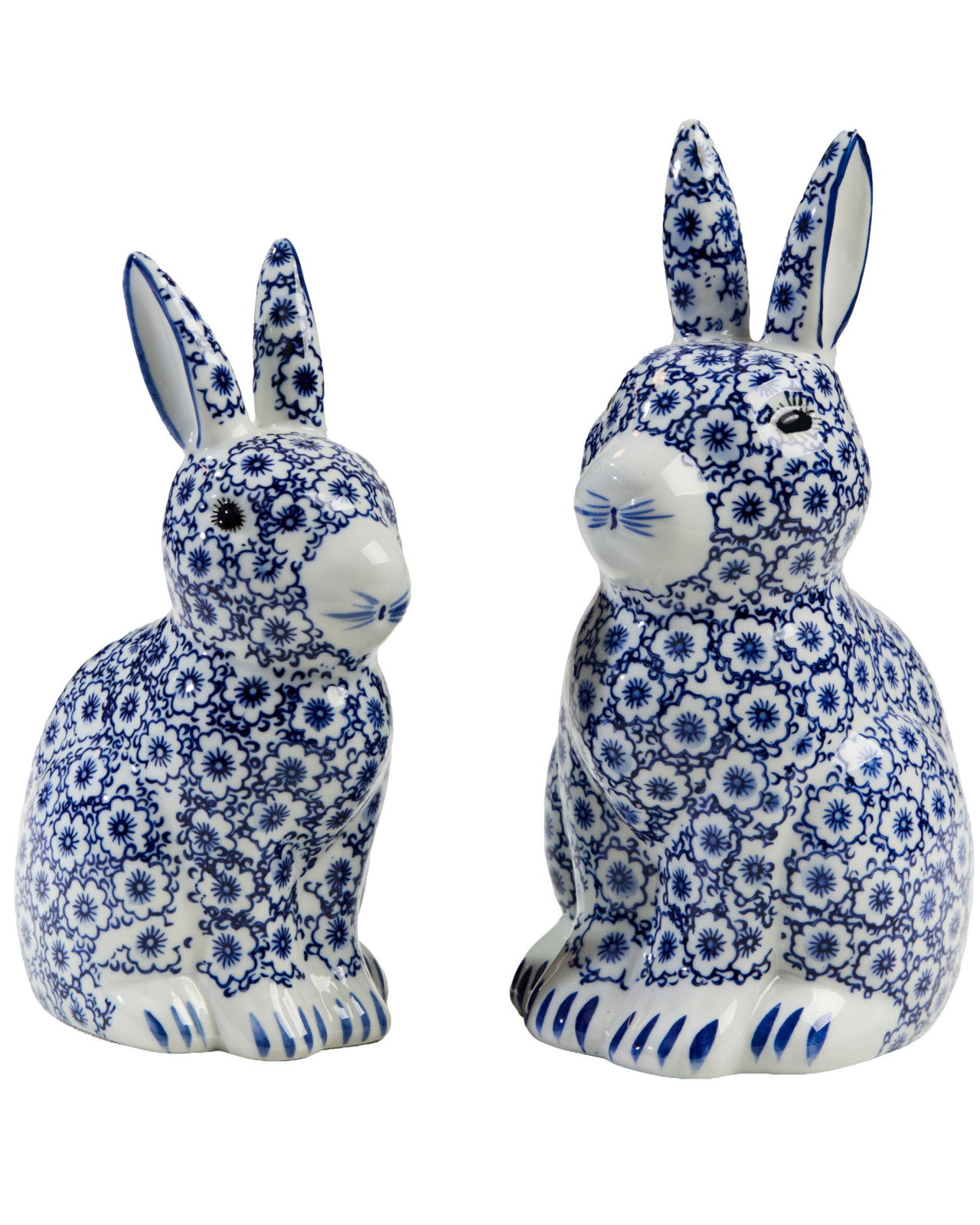 Estelle decoratiekonijn blauw/wit