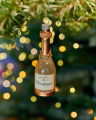 Laila Champagnerflasche Weihnachtsschmuck creme