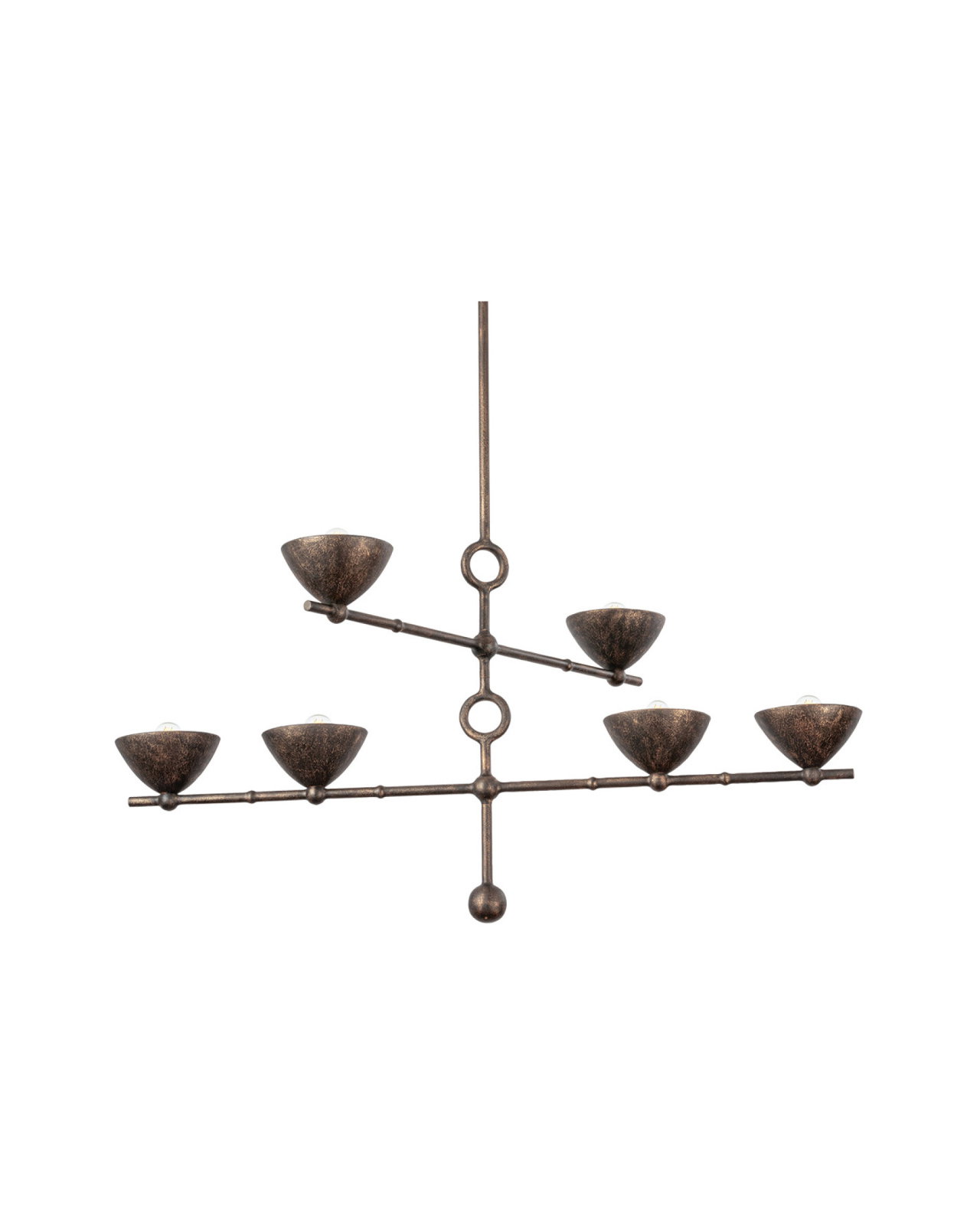 Vishal lysekrone black patina gold