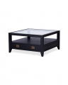 Martino Coffee Table Glass Top Iconic Black