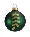 Agnes Bauble Green/Gold 4-pack