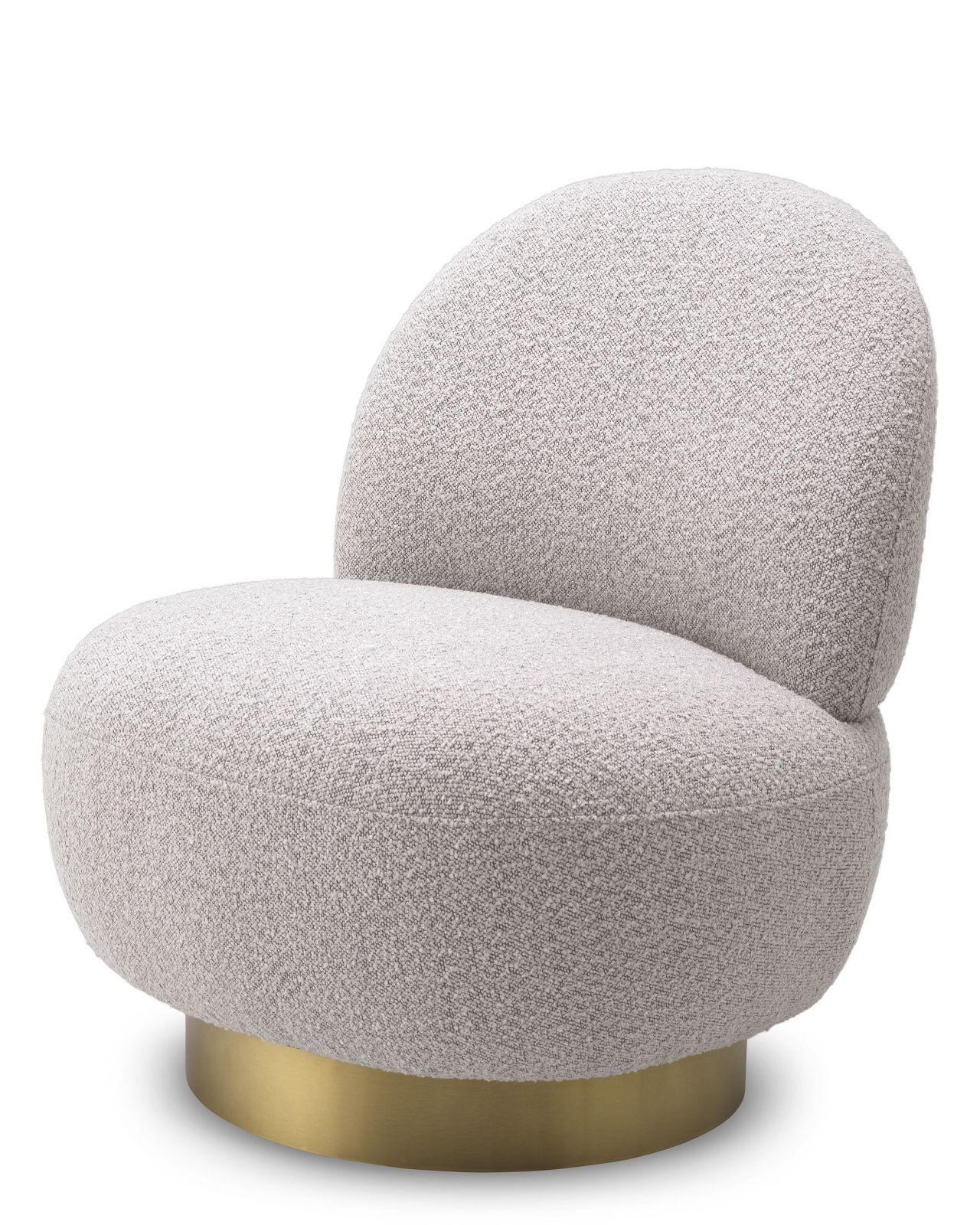 Clément Swivel Chair Bouclé Grey