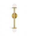 Nodes Double Sconce Brass