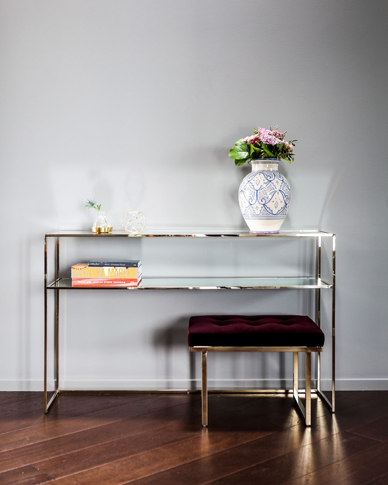 Gazelle console table brass