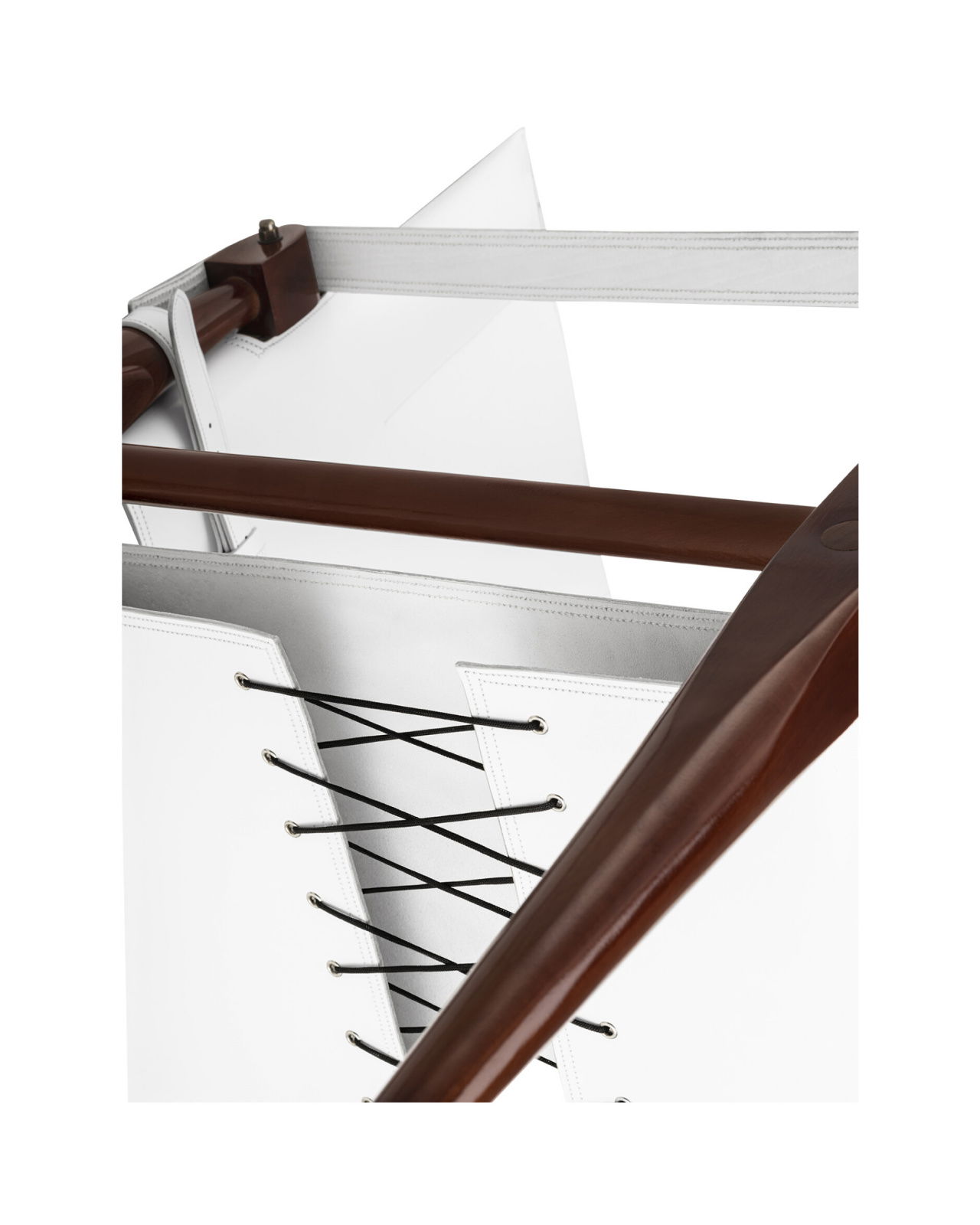 Bridle stol läder vit