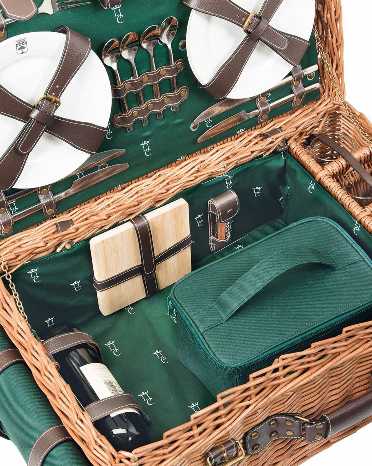 Picknickkorg 4-set grön