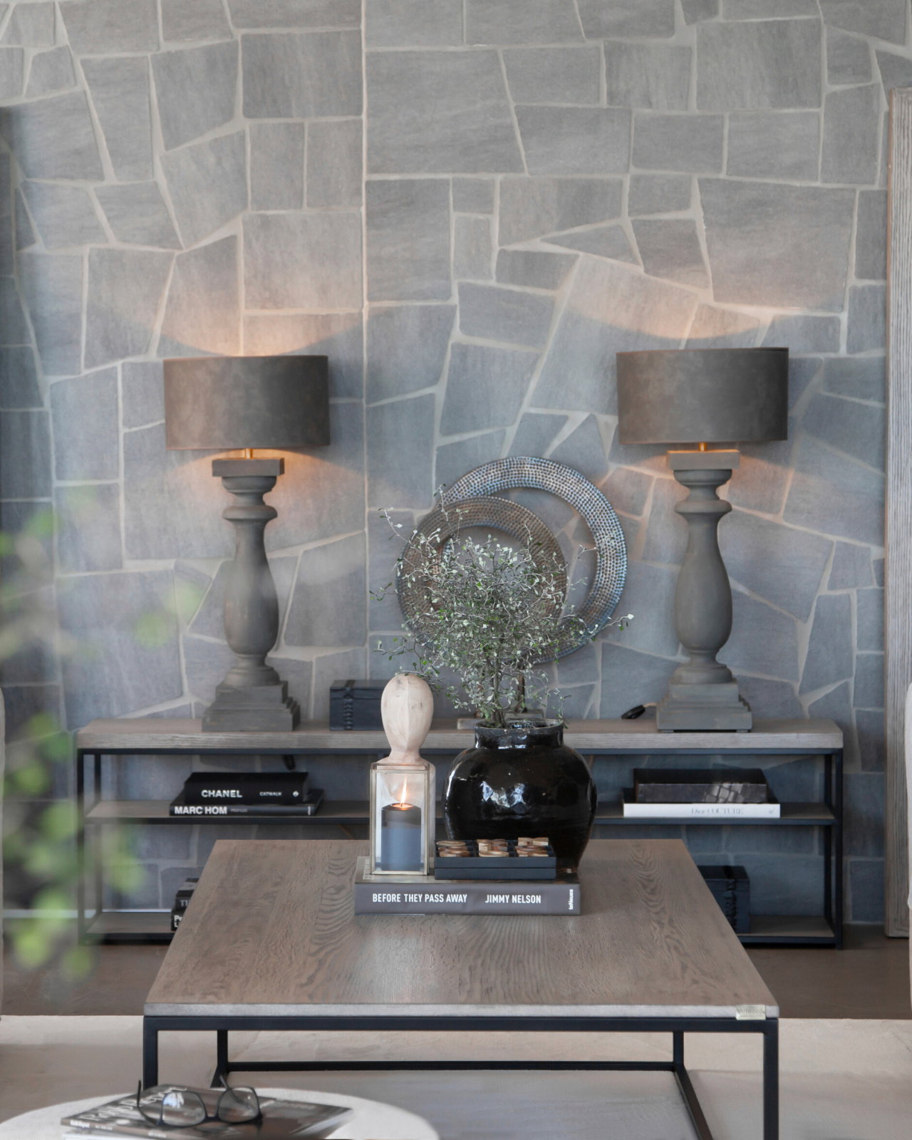 Mason Media Bench Antique Grey