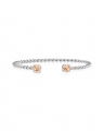 Mini Twisted armbånd light peach rhodium