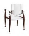 Bridle chair leather white